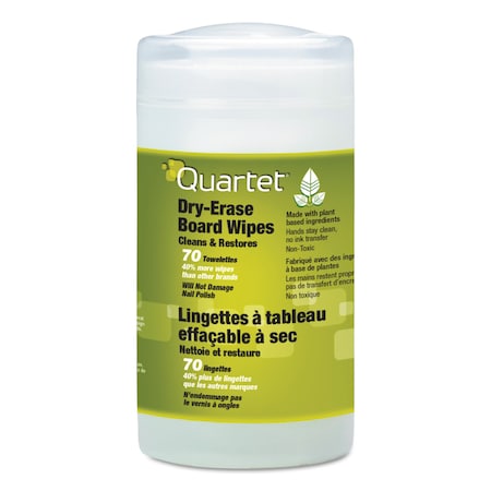 Quartet Dry Erase Wet Wipes, Cloth, 7"x8" 52180032Q